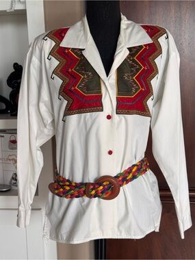 Vintage Hairston Roberson Embroidered Western Shirt